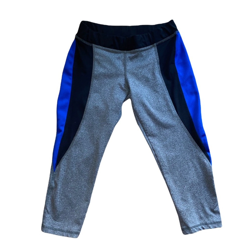 Coco Limon Gray Blue Black Cropped Leggings sz S